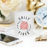 Daily Fiber Coffee Mug, Ceramic Coffee Mug, Gift - Yarnveda