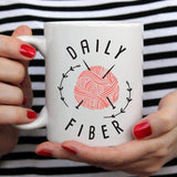 Daily Fiber Coffee Mug, Ceramic Coffee Mug, Gift - Yarnveda