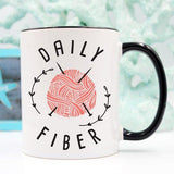 Daily Fiber Coffee Mug, Ceramic Coffee Mug, Gift - Yarnveda