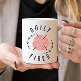 Daily Fiber Coffee Mug, Ceramic Coffee Mug, Gift - Yarnveda