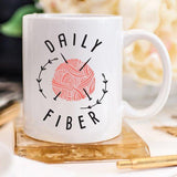Daily Fiber Coffee Mug, Ceramic Coffee Mug, Gift - Yarnveda