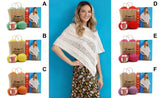 Eunice Crocheted Poncho using Mirasol's Usun Organic Cotton - Yarnveda