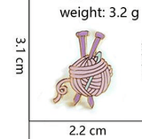 Knitting Ball of Yarn Enamel Lapel Pin - Yarnveda