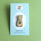 Wild Whimsy Alpaca Cactus Pin - Yarnveda