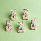 Wild Whimsy Alpaca Cactus Pin - Yarnveda