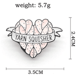 YARN SQUISHER Love Enamel Pin - Yarnveda